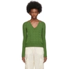 Jacquemus La Double Maille Knit Sweater In Green