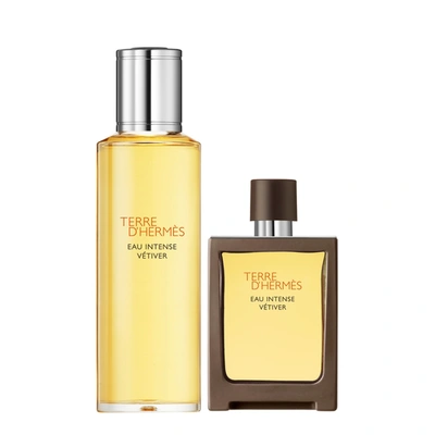 Hermes Terre D'hermès Eau Intense Vétiver Eau De Parfum Travel Spray 30ml And Refill 125ml