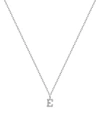 Meira T 14k White Gold Diamond Intial Pendant Necklace In Initial E