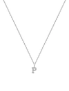 Meira T 14k White Gold Diamond Intial Pendant Necklace In Initial P