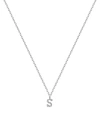 Meira T 14k White Gold Diamond Intial Pendant Necklace In Initial S