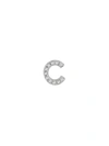 Meira T 14k White Gold Diamond Intial Single Stud Earring In Initial C