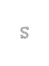 Meira T 14k White Gold Diamond Intial Single Stud Earring In Initial S