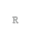 Meira T 14k White Gold Diamond Intial Single Stud Earring In Initial R