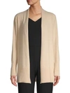 Dkny Open Front Cashmere Cardigan In Oatmeal