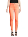 7 For All Mankind Women's High-rise Ankle Skinny Jeans In Orange