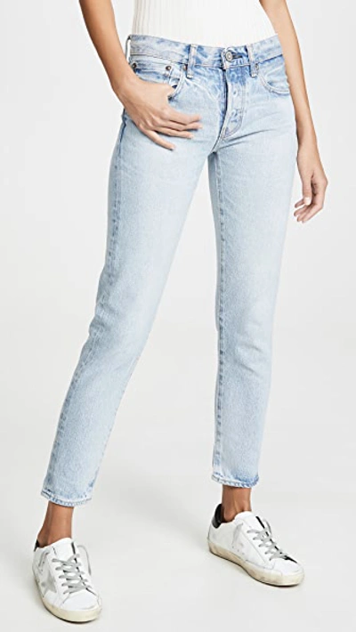 Moussy Vintage Camilla Tapered Jeans In Light Blue