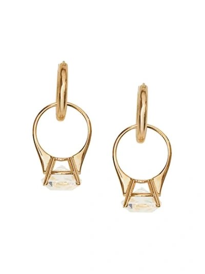 Burberry Crystal Ring Detail Gold-plated Hoop Earrings