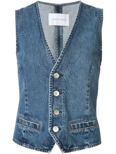 Nobody Denim Studio Denim Gilet In Blue