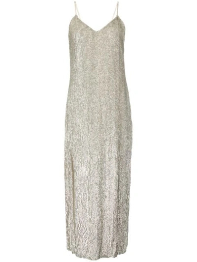 Retroféte Rebecca Sequined Midi Dress In Gold