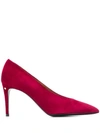 Laurence Dacade Vivette Pumps In Bordeaux Suede