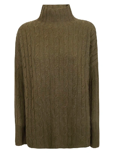 Alyki Knitted Sweater In Military Green