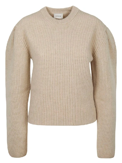 Lemaire Puffy Sleeves Sweater In Off White
