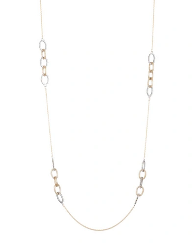 Alexis Bittar Modern Georgian Crystal Encrusted Mesh Chain Link Station Necklace, 32 In Gold