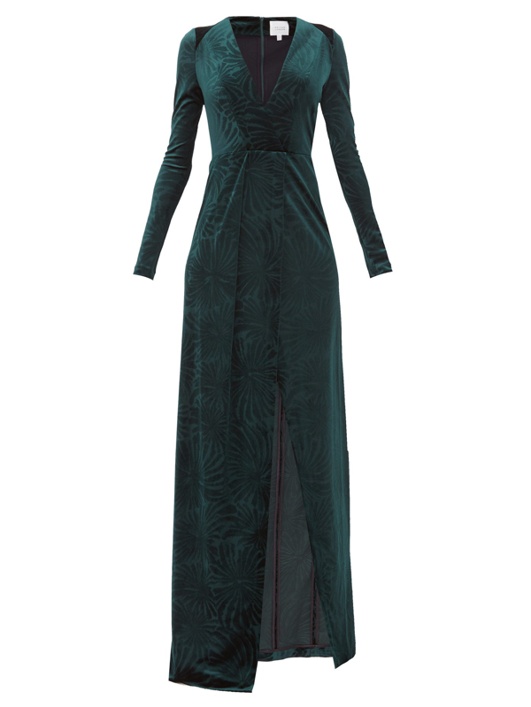 green winter dress