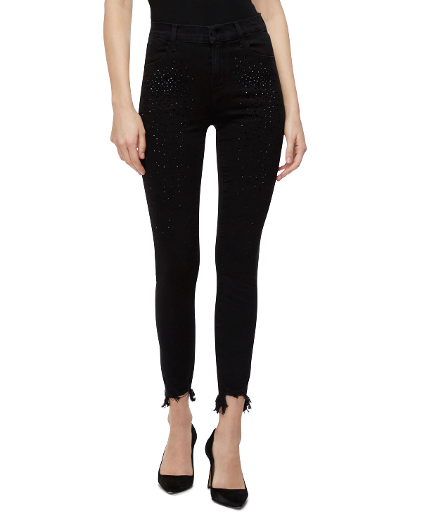 j brand black cropped jeans