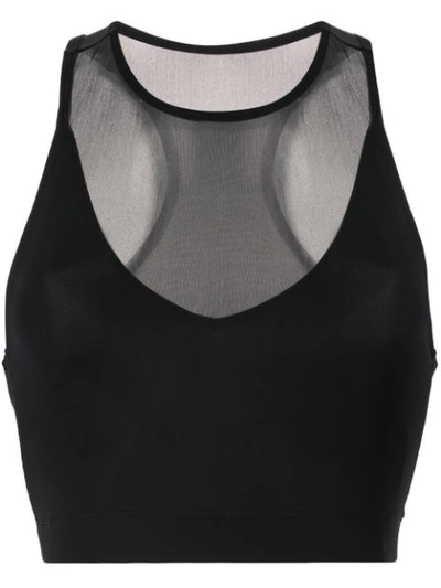 Adam Selman Sport Racer Crop Top Adam Selman In Black