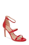 Kurt Geiger Park Lane Strappy Stiletto Sandal In Red Patent Leather