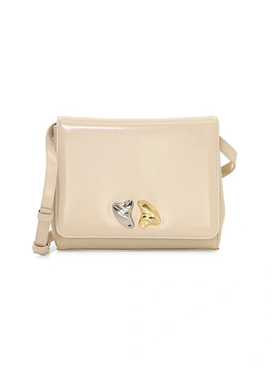 Little Liffner Focaccia Leather Crossbody Bag In Ivory