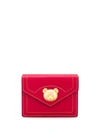 Moschino Embellished Wallet In Red