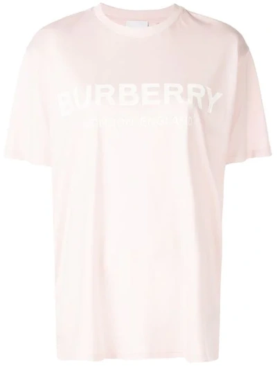 Burberry Carrick Kingdom Graphic Tee In Alabaster Pink