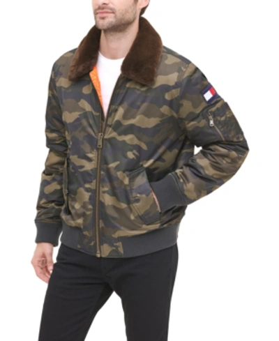 Tommy Hilfiger Men's Military Bomber Jacket, Created For Macy's In Camo