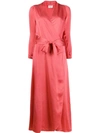 Forte Forte Belted Long Dress In Pink