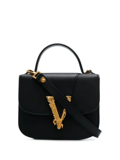 Versace Virtus Dual-carry Bag In Black