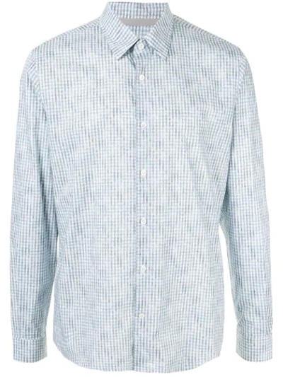 Gieves & Hawkes Checked Cotton Shirt In Blue