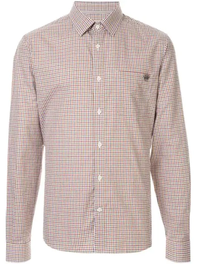 Gieves & Hawkes Check Long-sleeve Shirt In Yellow