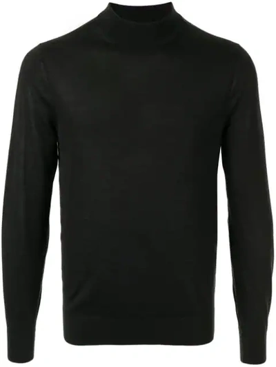 Gieves & Hawkes Long-sleeve Fitted Sweater In Black