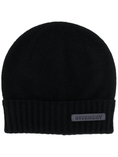 Givenchy Logo Beanie In Black