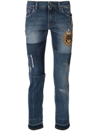 Dolce & Gabbana Patchwork Skinny In S9001