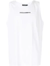 Dolce & Gabbana Logo Print Tank Top In White
