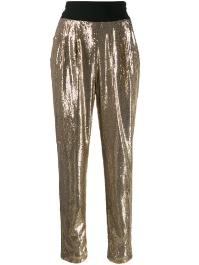 P.a.r.o.s.h High-waist Trousers In Gold