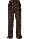N°21 Candy Apple Print Tailored Trousers In Black