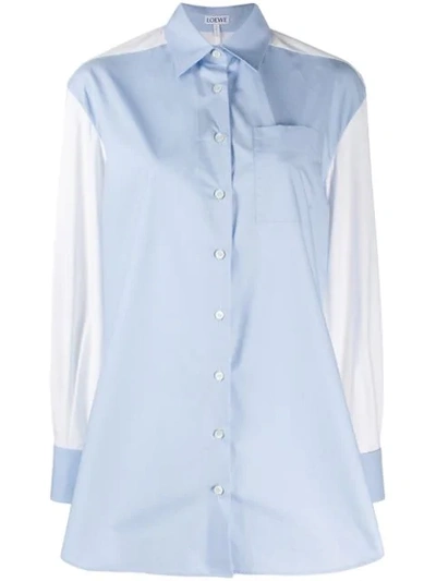 Loewe Panelled Tailored Shirt In Light Blue