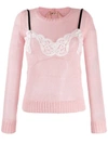 N°21 Lingerie Top Jumper In Pink