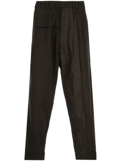 Ziggy Chen Loose Fit Trousers In Brown