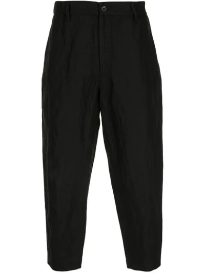 Ziggy Chen Lockere Cropped-hose In Black