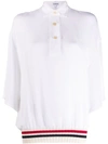 Loewe Ribbed Trim Polo Shirt In White