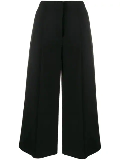 Moschino Cropped Trousers In Black