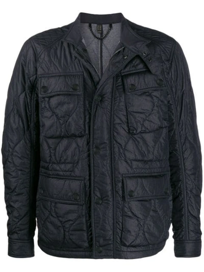 Belstaff Quilted Utility Jacket In Blue