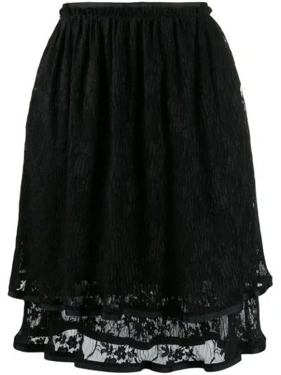 See By Chloé Double Layer Skirt In Black