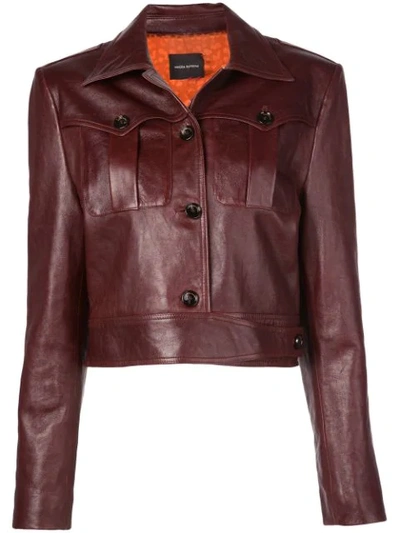 Magda Butrym Leather Jacket In Red