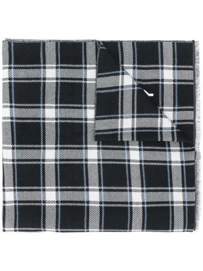 Givenchy Checked Logo Scarf In Black
