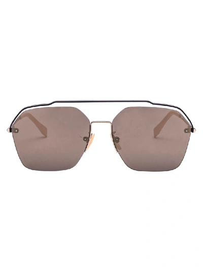 Fendi Sunglasses In Ygue Light Gold