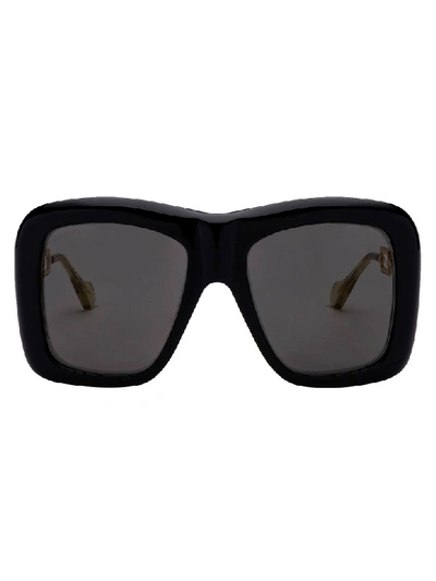 Gucci Sunglasses In Black Gold Grey