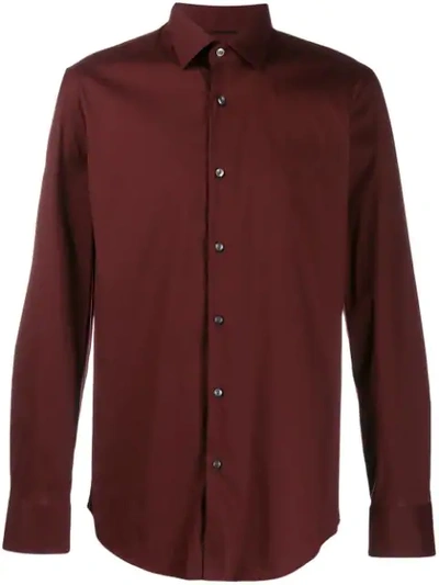 open lace back dress Hugo Boss Men's Elisha Red Button-Up Dress Shirt 10107866 Nwt