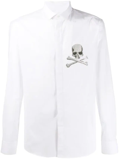 Philipp Plein Platinum Cut Skull Shirt In White